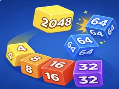 Snake 2048: Cube Merge